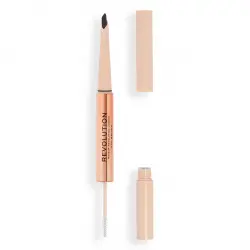 Revolution - Lápiz de cejas Fluffy Brow Filter Duo - Ash Brown