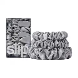 Slip - coleteros surtidos de seda pura vuelta a lo básico slip - cobrizo Gomas para cabello 1 pieces Plata unisex