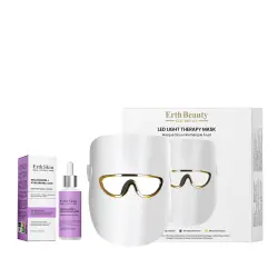 Mascarilla LED Blanca Duo Niacinamida Ácido Hialurónico Máscara LED 1 mascarilla LED + sérum