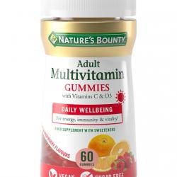Nature's Bounty - 60 Gummies Multivitamínico Adultos Con Vitaminas B Y D3