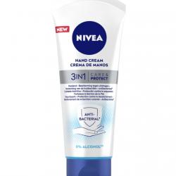 NIVEA - Crema De Manos 3 En 1 Care & Protect Anti-bacterial