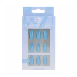 W7 Cosmetics - Uñas postizas Glamorous Nails - Whisper Blue