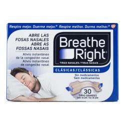 Breathe Right - 30 Tiras Nasales Clásicas Tamaño Grande