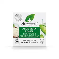Dr. Organic - Aloe Vera & Shea Shampoo & Conditioner Bar Champús 75 g unisex