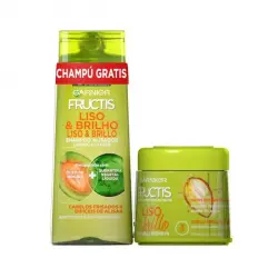 Fructis Liso - Brillo Duplo Champú + Mascarilla