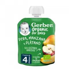 Organic Pouch Pera, Manzana, Plátano +4 meses 90 gr