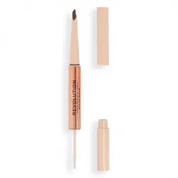 Revolution - Lápiz de cejas Fluffy Brow Filter Duo - Medium Brown