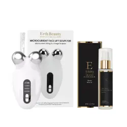 Sculptor Microcorriente Duo Sérum Oro 24K Dispositivo de masaje facial eléctrico escultor + suero