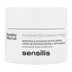 Sensilis - Crema De Día Supreme SPF15+ Detox Renovadora Y Antiaging 50 Ml