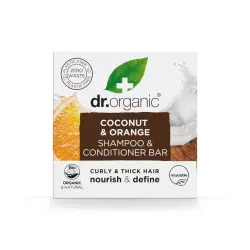 Dr. Organic - Coconut Oil & Orange Shampoo & Conditioner Bar Champús 75 g unisex