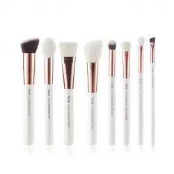 Jessup Beauty - Set de brochas 8 piezas - T219: White/Rose Gold