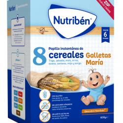 Nutribén® - Papilla 8 Cereales Galletas María