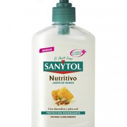 SANYTOL - Jabón De Manos Nutritivo Con Almendras Y Jalea Real