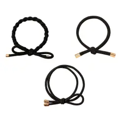 Soho - Coletero Cibe Gomas para cabello 3 pieces Negro unisex