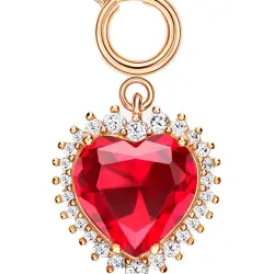 Charm Gold Scarlet Heart para 1969 Makeup Clutch Rabanne