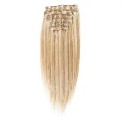 Fashiongirl - Extensiones Con Clip Fashiongirl #60 Rubio Platino - 65 Cm Extensiones de cabello 1 pieces unisex