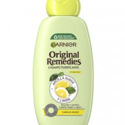 Garnier - Champú Pelo Graso Arcilla Suave Y Limón Original Remedies 300ml