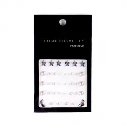 Lethal Cosmetics - Joyas adhesivas para rostro Face Gems - Pearls