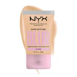 Nyx Professional Makeup - Base de maquillaje difuminadora Bare With Me Blur Skin Tint - 02: Fair