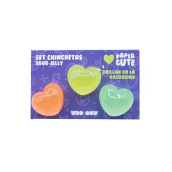 Set Chinchetas Jelly  Woo oow  Papelería