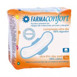 Farmaconfort - 10 Compresas De Algodón Ultra Día Con Alas