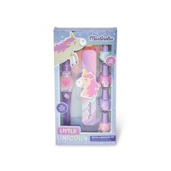 MARTINELIA Unicornio Beauty 1 und Kit de Manicura con Reloj de Brillo de Labios