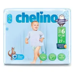 Pañales 17-28 kg talla 6 junior 27 unidades