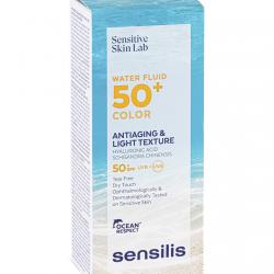 Sensilis - Ultra Fluido Acuoso Protector Solar Water Fluid SPF 50+ Antiedad Fluido Con Color 40 Ml