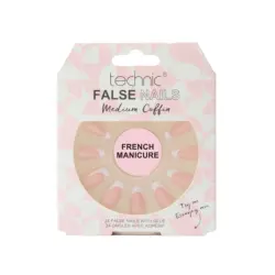 Technic Cosmetics - Uñas postizas False Nails Medium Coffin - French Manicure