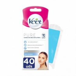 Veet Veet Pure Bandas de Cera Fría Depilatoria Face, 12 un