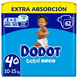 Pañales Bebé Seco Talla 4+ (10-15Kg)