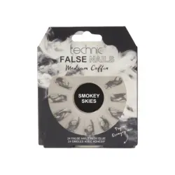 Technic Cosmetics - Uñas postizas False Nails Medium Coffin - Smokey Skies