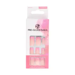 W7 Cosmetics - Uñas postizas Pre-Glued Nails - Pink French