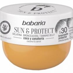Babaria Gelatina Bronceadora Sun & Protect Coco y Zanahoria SPF-30, 300 ml