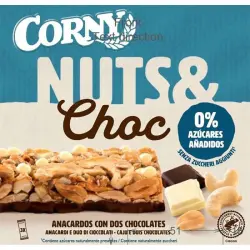 Barritas Nuts - Choc de Anacardos con 2 Chocolates 32 gr