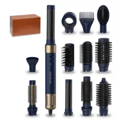Cecotec - Cepillo de aire moldeador 12 en 1 Bamba CeramicCare AirGlam - Blue
