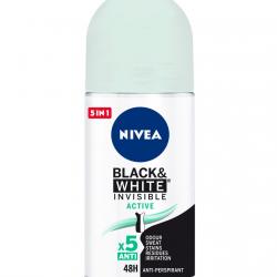 NIVEA - Desodorante Roll-on Black & White Active Invisible