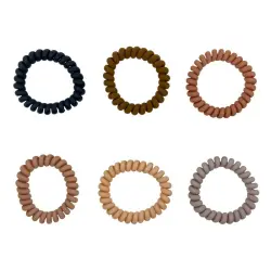 Soho - Lazos Para El Pelo En Espiral Thia Gomas para cabello 6 pieces Marrón claro unisex