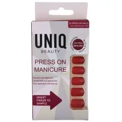 UNIQ - Haga Clic/presione En Las Uñas De Manicura Uñas postizas y diseños de uñas 24 pieces Rosa Roja