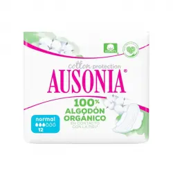 Ausonia - Compresas normal alas Cotton Protection - 12 unidades