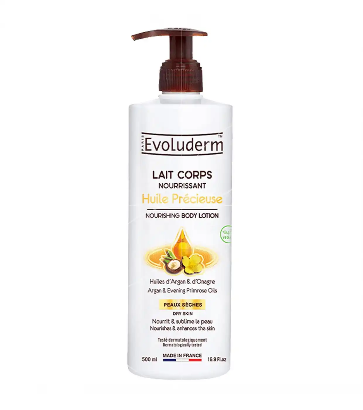 Evoluderm - Leche corporal nutritiva - Huile Précieuse - 500ml - Evoluderm - Comparador de precios