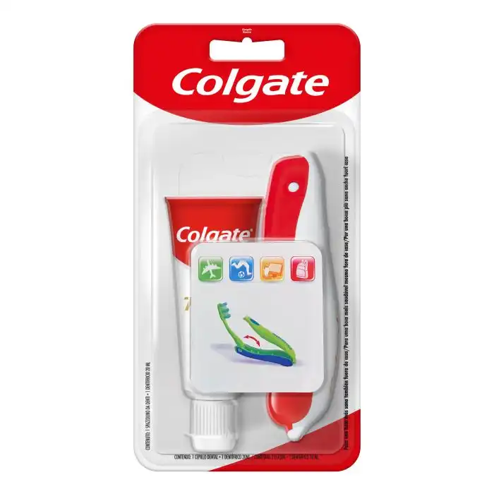 Kit de Viaje Portátil Cepillo Dental Suave + Pasta de Dientes Total Prevención Activa Original 20 ml - Colgate - Comparador de precios