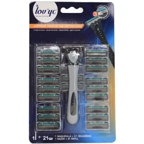 Lov' yc Maquinilla Hombre 3 Hojas Und. 21 Recambios - Lov' yc - Comparador de precios