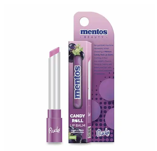 Mentos Candy Roll Lip Balm Grape - RUDE - Comparador de precios