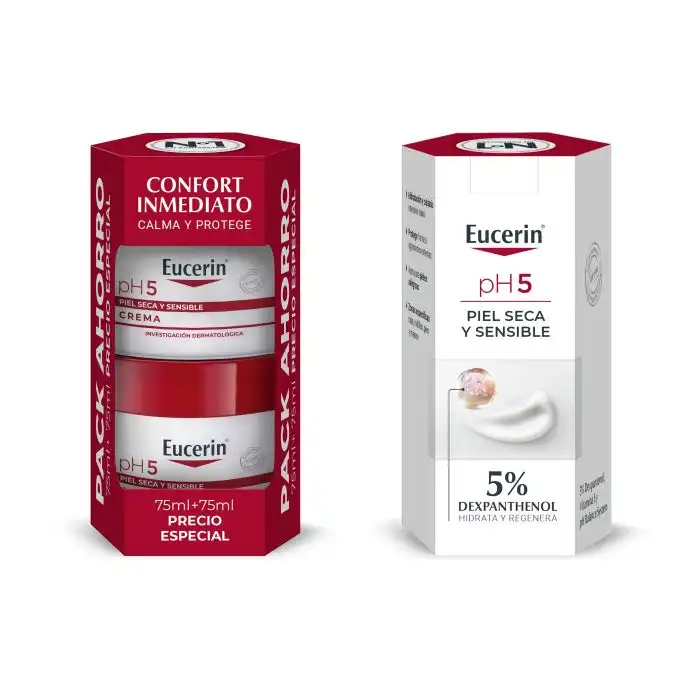 Pack pH5 Crema para Piel Seca y Sensible 150 ml - Eucerin - Comparador de precios