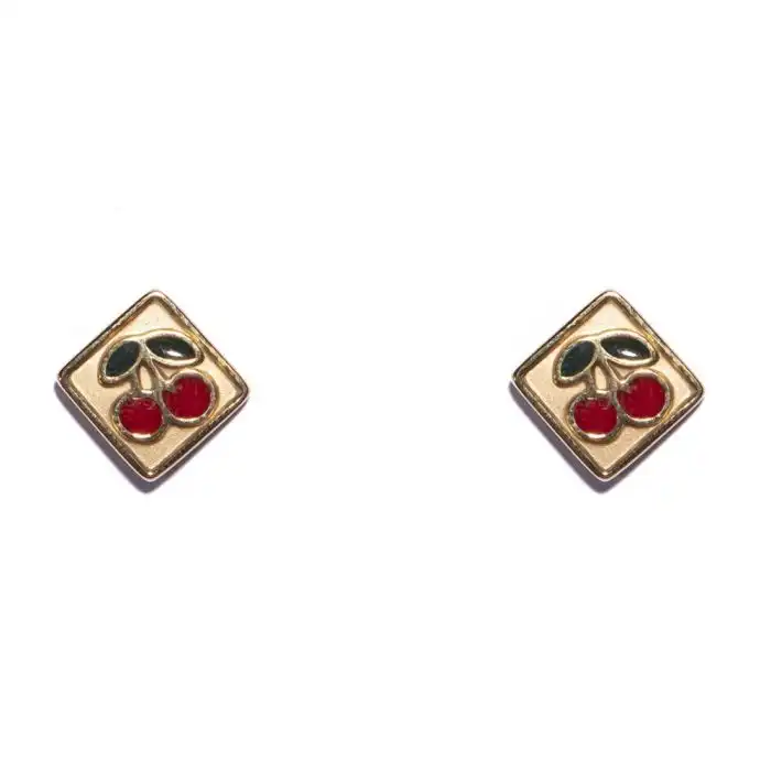 Pendientes Cuadrados Cereza - JOYS - Comparador de precios