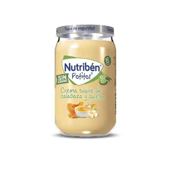 Potito Crema Suave de Calabaza y Queso 235 gr - NUTRIBEN - Comparador de precios