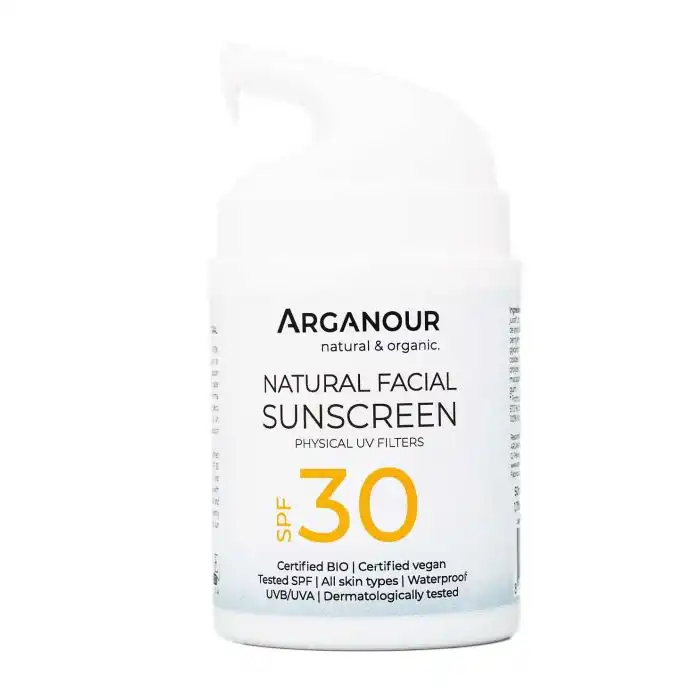 Protector Solar Facial Natural 50 ml - Arganour - Comparador de precios