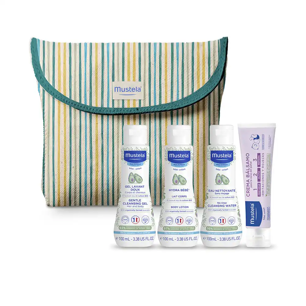 Bebé Neceser Rayas lote 5 pz - Mustela - Comparador de precios