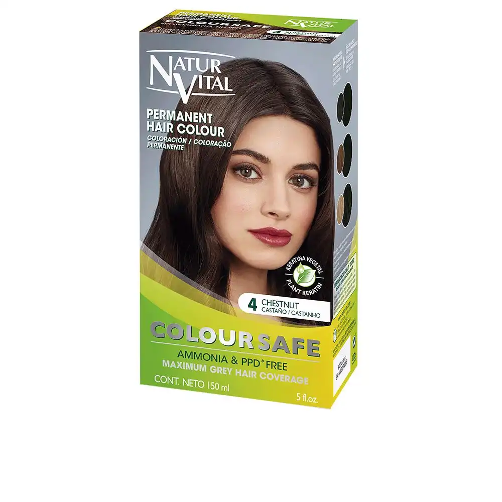 Coloursafe tinte permanente #4-castaño - Naturvital - Comparador de precios